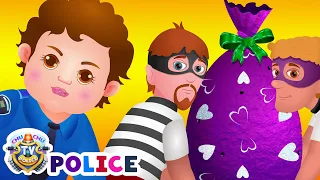 ChuChu TV Police Chase & Catch Thief in Police Car Save Giant Surprise Eggs Toys, Gifts for Kids