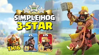 COC : Super Hog Rider So Easy 3-Star (TH16) - Part 2