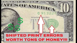 ERROR BANKNOTES - Missing and Shifted Print Bills