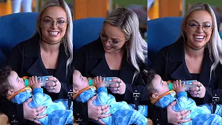 Liv Morgan feeding a baby: Instagram Video.