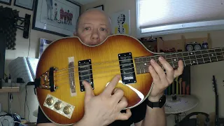 Epiphone viola bass demo with playing