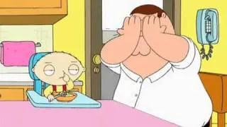 Stewie & Peter are playing Peek-a-boo