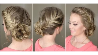 Fishtail French Braid Braided Bun