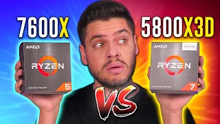 R7 5800X3D vs R5 7600X: Qual é o melhor? Testes LADO A LADO em GAMES, BENCHMARKS, PREÇO