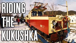 Taking the Kukushka Train from Borjomi to Bakuriani, Georgia