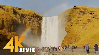 Best Icelandic Waterfalls in 4K - Fascinating Beauty & Waterfall Sounds - 10 bit Relax Video