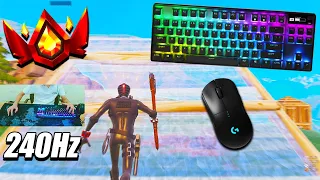 [240 FPS 4K] RANKED Gameplay + Keyboard & Mouse HANDCAM 🏆 Relaxing ASMR Fortnite 🎧😴