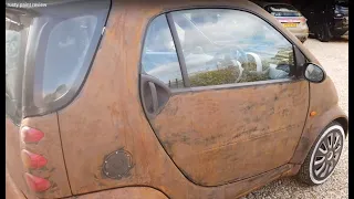 We Product Test Some Rust Effect Paint On Our Rat Look Smart Car!