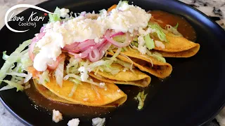 How to Make Deep Fried Potato Tacos de Papa con Salsa Roja de Tomate Jitomate