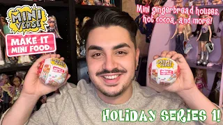 MINI GINGERBREAD HOUSES AND HOT COCOA? Unboxing MGA's Miniverse Make It Mini Food Holiday Series 1!