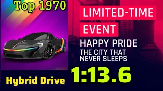 Asphalt 9 | Happy Pride | McLaren P1 | Hybrid Drive 1:13.6 | Top 1970 | City never sleeps