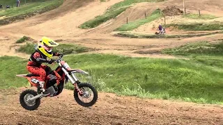 Brecken goes down in Moto 1 and places 4th in the Victory Sports E-bike class at Muddy Creek