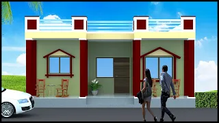 30'-0"x35'-0" 3D House Design | 30x35 3d Home Plan | Gopal Architecture