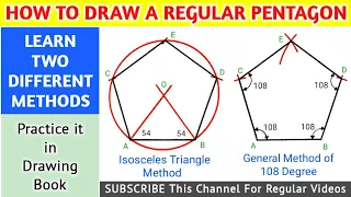 HOW TO DRAW A REGULAR PENTAGON LECTURE IN HINDI