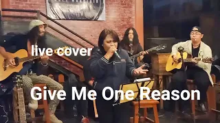 Give Me One Reason - Tracy Chapman (acoustic cover by Story Class Ft Indra T) live at Coffe mountain