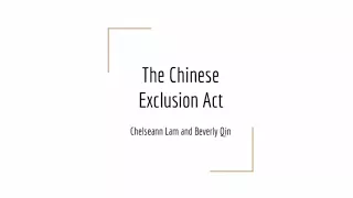 NHD Chinese Exclusion Act