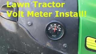 Riding Mower Volt Meter Install