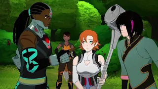 (RWBY x JL) Ren, Nora, and Cyborg Moments