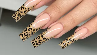 Leopard Print Frenchies | Fall Nails | Gel-X