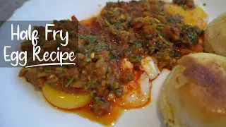 Egg Masala Half Fry Recipe | Homemade Egg In Just 5 Minutes