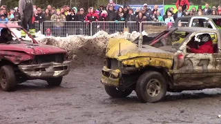 Gravenhurst winter demolition derby full-size trucks 2018