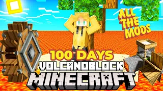 I Survived 100 Days in Minecraft In A Volcanic Wasteland With ALL THE MODS