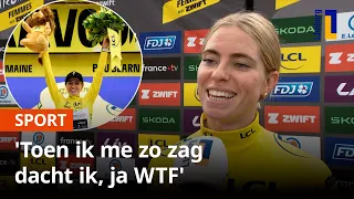 Demi Vollering straalt na winst TDF Femmes: 'Toen ik me zo zag, dacht ik ja WTF' | 1limburg