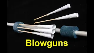 Homemade blowguns and darts - shooting and tutorial