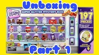 Shopkins Real Littles Super Glitter Mystery Box Unboxing Opening