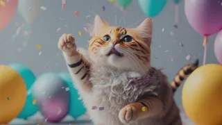 funniest cat's video 😂 cats are playing with balloons 🤣😂😂🤣 part 60