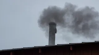 Three cylinder Fairbanks-Morse diesel engine "rollin' coal"!