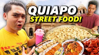 QUIAPO BEST Filipino Street Food Tour in MANILA! ₱1,000 Challenge! Mahal na ba sa Quiapo?