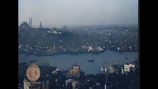 1922   - İstanbul - Galata  - İsmet İnönü, Refet Bele  Paşalar ve Halife Abdülmecit Efendi