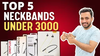 Top 5 Best Neckbands Under Rs 3000 ( August 2022) ⚡Best Bluetooth  Earphones 😍(Hindi)