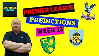Premier league predictions week 13.2019/20
