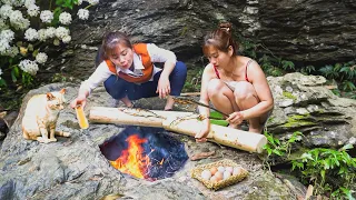 Fishing & Cooking Fish Delicious - Solo Bushcraft & Camping - Cooking - Wild food | Nhất Daily Life