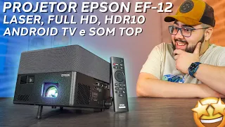 O MELHOR PROJETOR QUE JÁ TESTEI! Cores absurdas, imagem impecável e sistema excelente! EPSON EF12