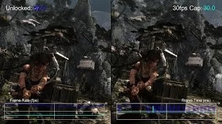 Tomb Raider Definitive Edition: Unlocked Frame-Rate vs 30fps Limit Comparison