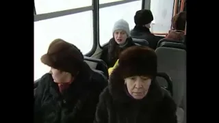 Неадекватная женщина в автобусе