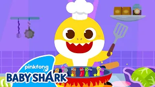 🍳Chef Baby Shark's Colorful Sausages! | Baby Shark Word Song for Kids | Baby Shark Official