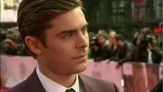 Zac Efron gives interview at Premiere "The Lucky One" in Berlin