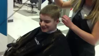 Tyler gets his hair cut