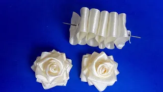 DIY Flower / DIY How to make an adorable ribbon flowers / Whole fabric flower making