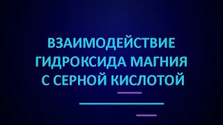 Взаимодействие гидроксида магния с серной кислотой | ЕГЭ по химии