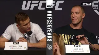 "You're the Homer Simpson of MMA!" - Justin Gaethje and James Vick DO NOT like each other!