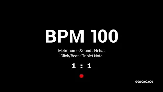 Metronome BPM 100 / Hi-hat / Triplet