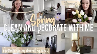 SPRING CLEAN AND DECORATE WITH ME 2024! AESTHETIC SPRING DECORATING! 2024 Spring Decorating!