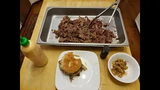 WSM Smoked Chuck Roast Pulled Beef