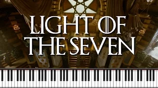 Synthesia [Piano Tutorial] Light of the Seven (Advanced Piano Solo) - Game of thrones