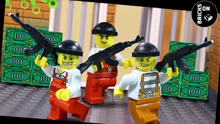 FULL Garbage Truck Bank Robbery Crazy Bike Heist Police Academy Catch the Crooks Brickfilm Lego